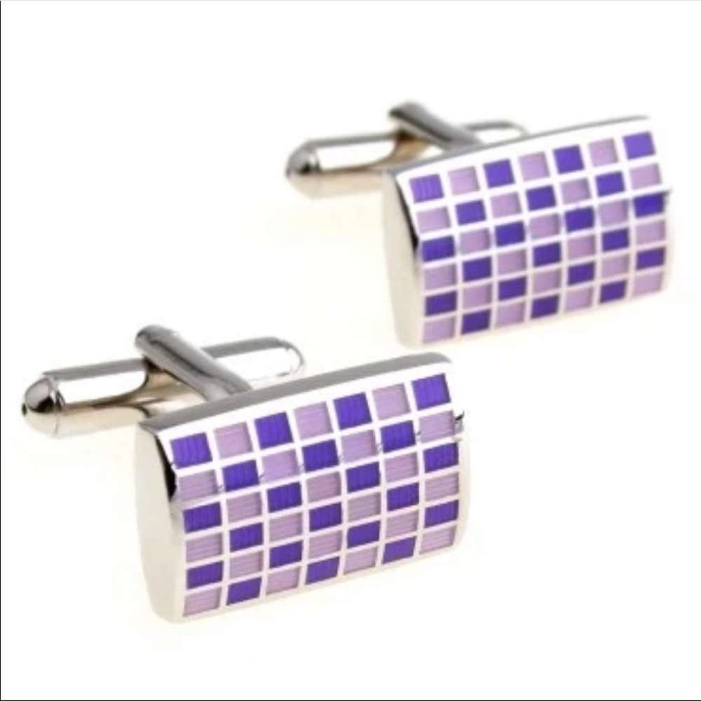 New Men Purple Cufflinks